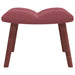 Relaxstoel met voetenbank fluweel roze