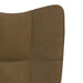 Relaxstoel met voetenbank fluweel bruin