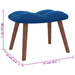 Relaxstoel met voetenbank fluweel blauw