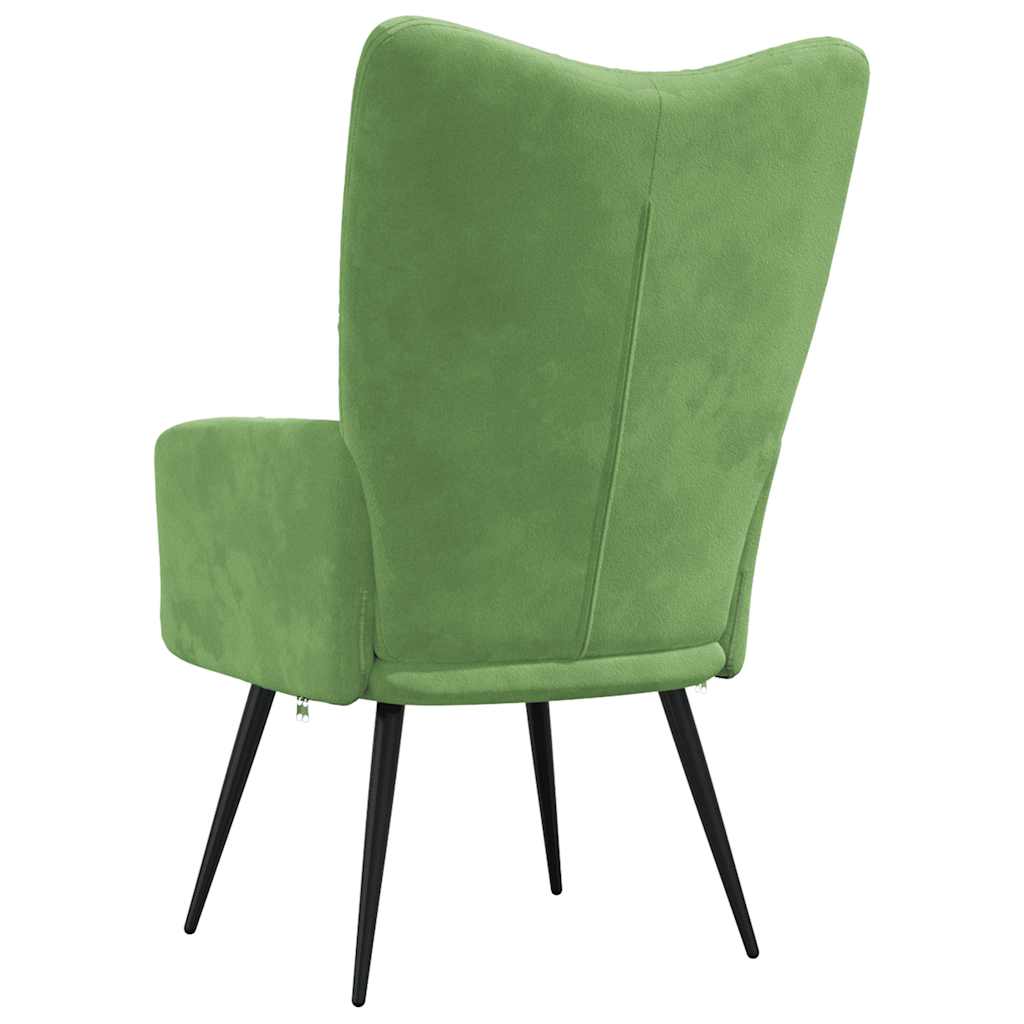 Relaxstoel fluweel lichtgroen