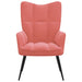 Relaxstoel fluweel roze