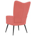 Relaxstoel fluweel roze