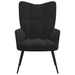 Relaxstoel fluweel zwart