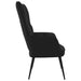 Relaxstoel fluweel zwart