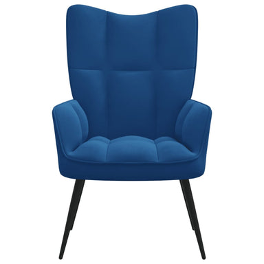 Relaxstoel fluweel blauw