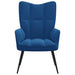 Relaxstoel fluweel blauw