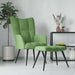 Relaxstoel met voetenbank fluweel lichtgroen