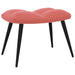 Relaxstoel met voetenbank fluweel roze