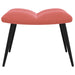 Relaxstoel met voetenbank fluweel roze