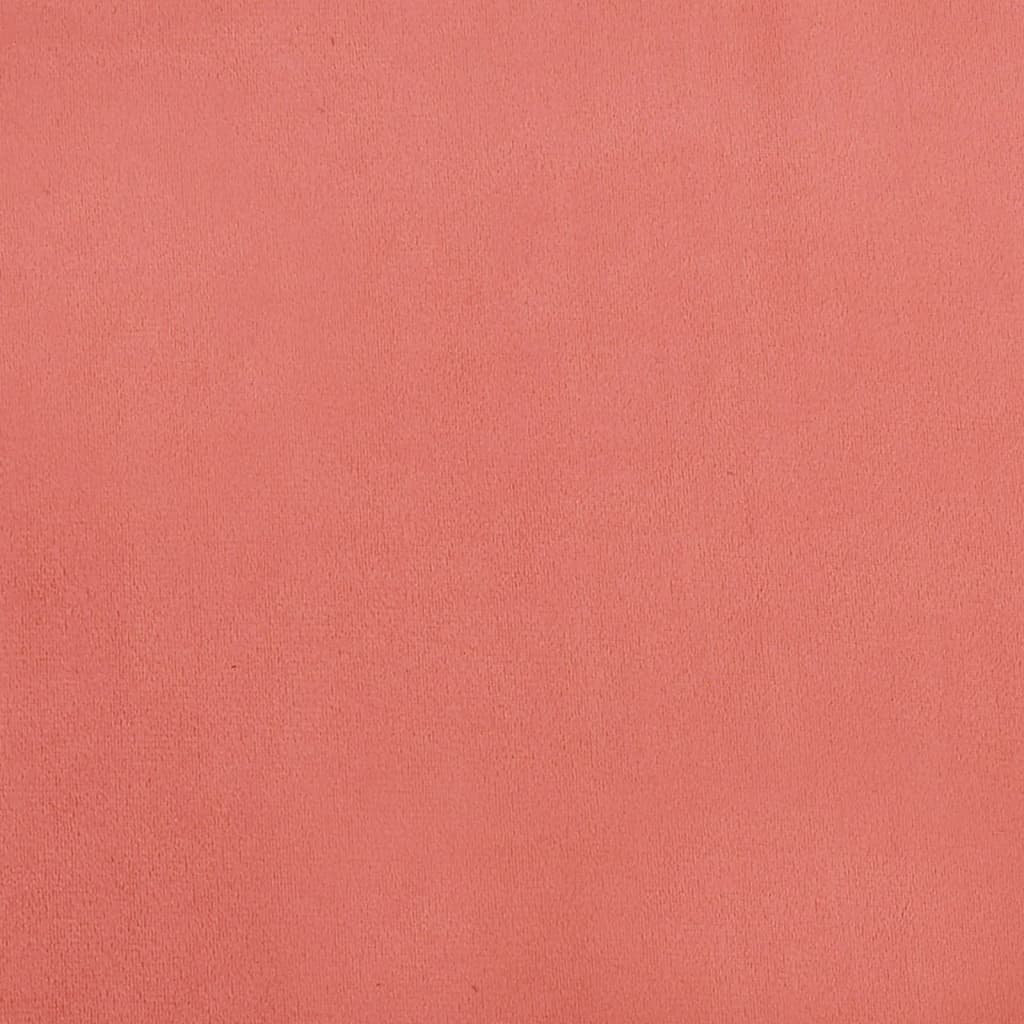 Relaxstoel met voetenbank fluweel roze