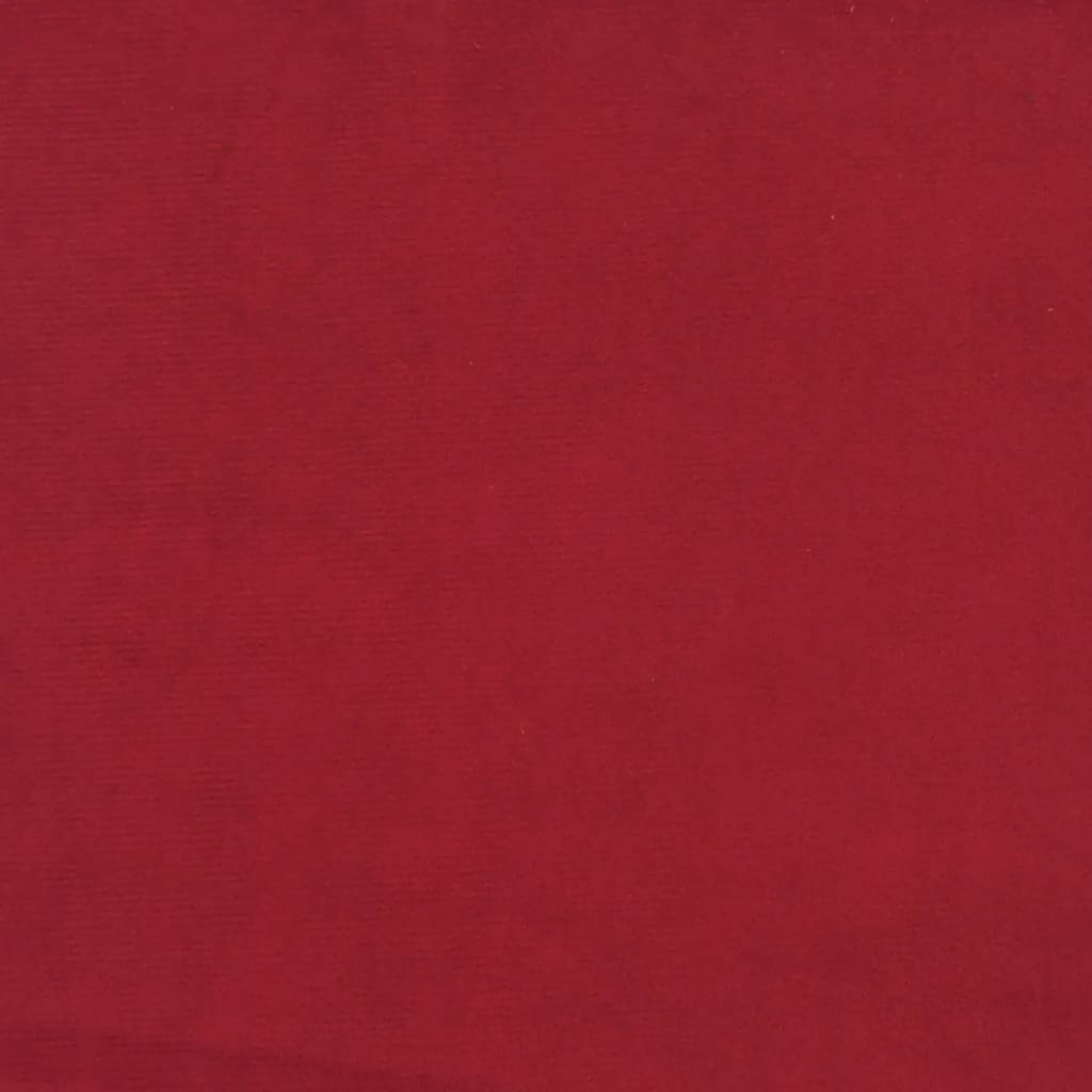 Relaxstoel met voetenbank fluweel wijnrood