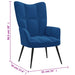 Relaxstoel met voetenbank fluweel blauw