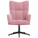 Relaxstoel fluweel roze