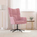 Relaxstoel fluweel roze