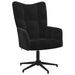 Relaxstoel fluweel zwart