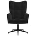Relaxstoel fluweel zwart