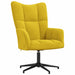 Relaxstoel fluweel mosterdgeel