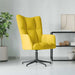 Relaxstoel fluweel mosterdgeel