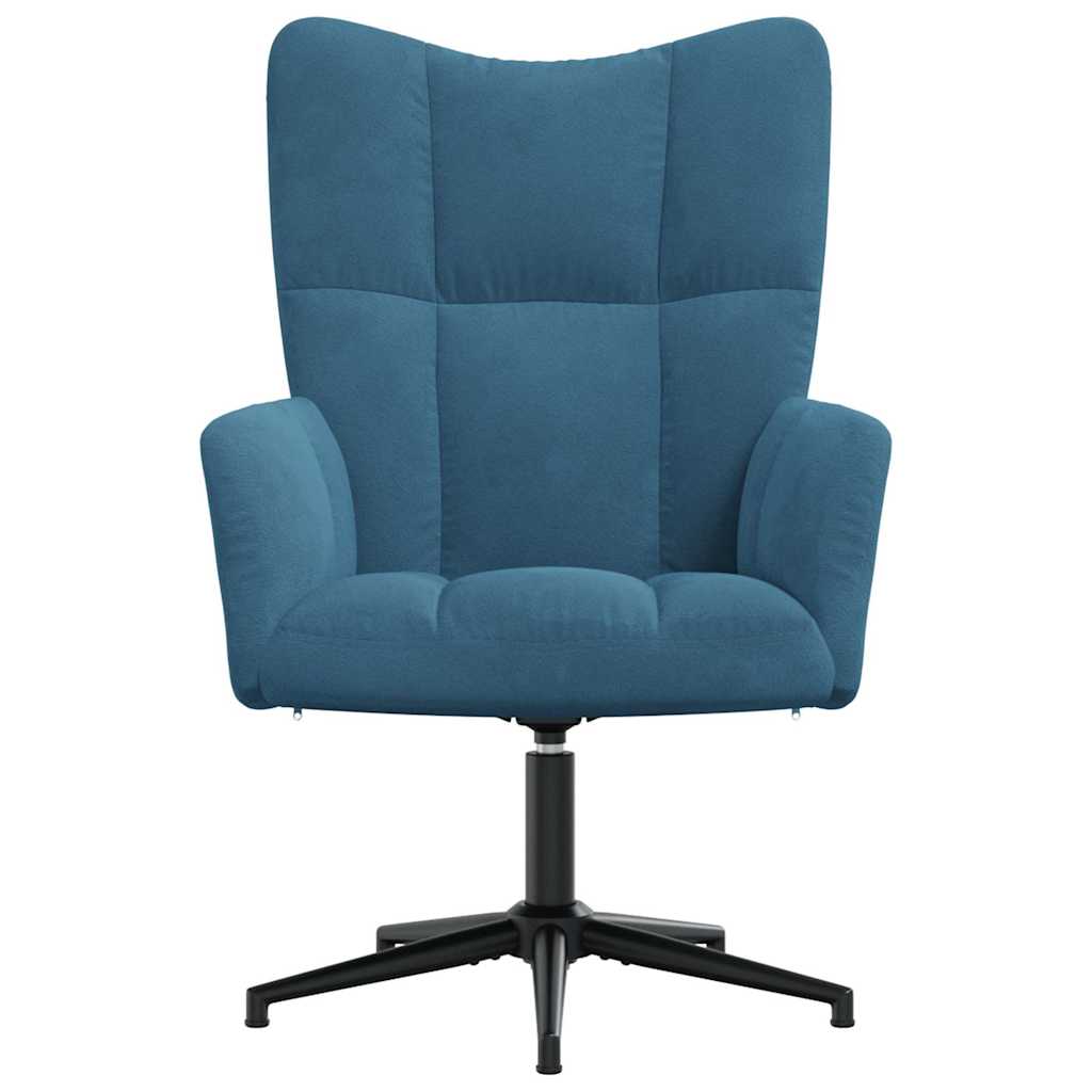 Relaxstoel fluweel blauw