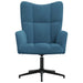 Relaxstoel fluweel blauw