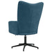 Relaxstoel fluweel blauw
