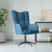 Relaxstoel fluweel blauw