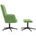 Relaxstoel met voetenbank fluweel lichtgroen