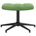 Relaxstoel met voetenbank fluweel lichtgroen
