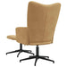 Relaxstoel met voetenbank fluweel bruin