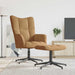 Relaxstoel met voetenbank fluweel bruin