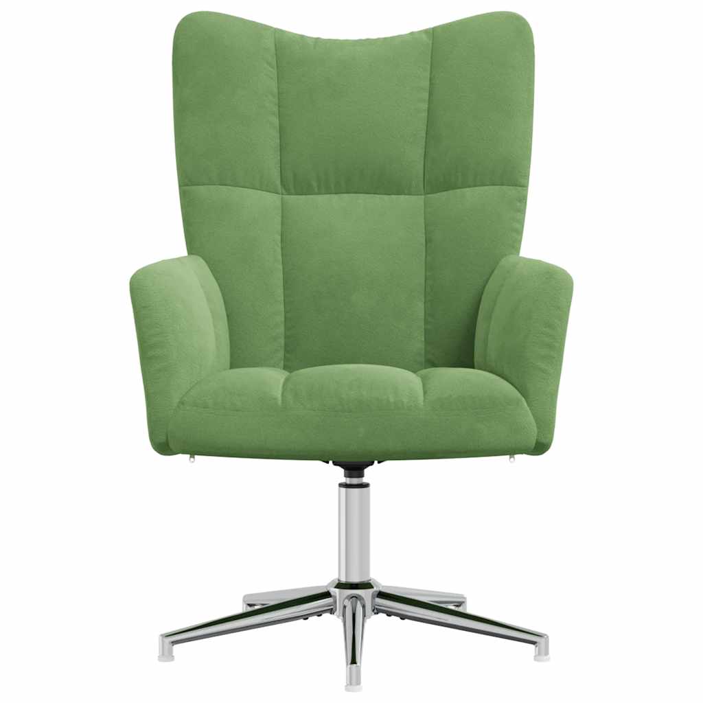 Relaxstoel fluweel lichtgroen