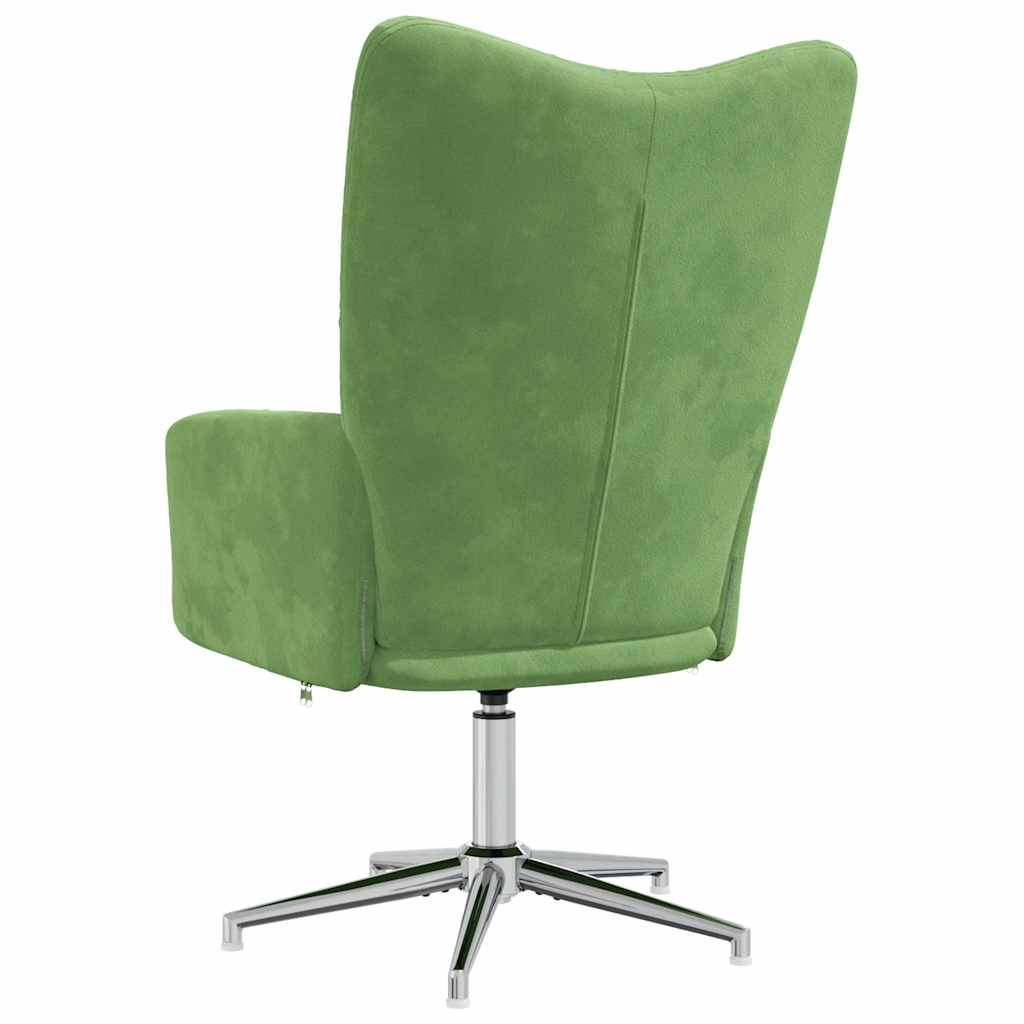 Relaxstoel fluweel lichtgroen