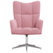 Relaxstoel fluweel roze