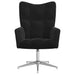 Relaxstoel fluweel zwart
