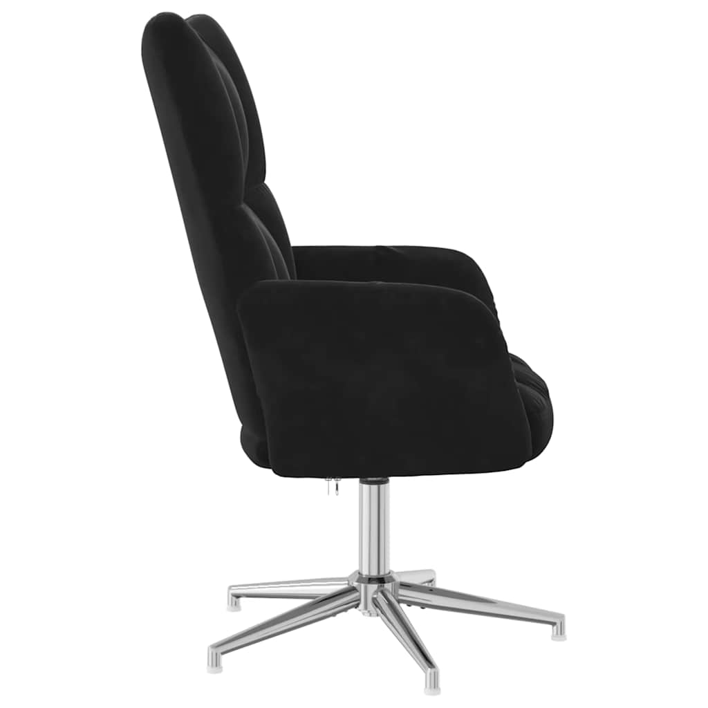 Relaxstoel fluweel zwart
