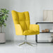 Relaxstoel fluweel mosterdgeel