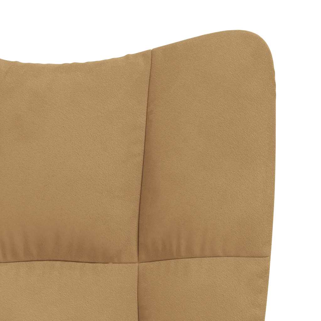 Relaxstoel fluweel bruin