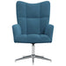 Relaxstoel fluweel blauw