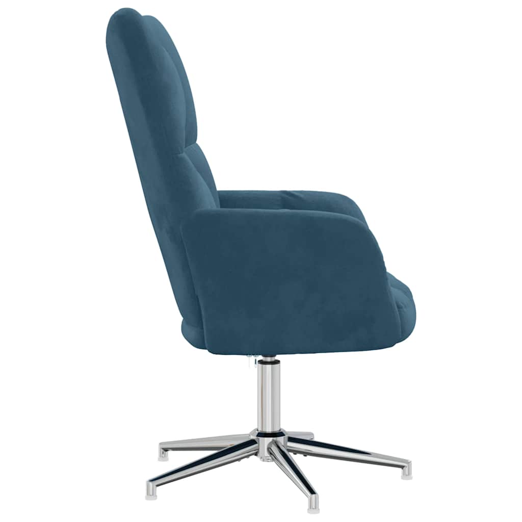 Relaxstoel fluweel blauw
