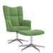 Relaxstoel met voetenbank fluweel lichtgroen
