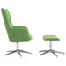 Relaxstoel met voetenbank fluweel lichtgroen