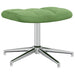 Relaxstoel met voetenbank fluweel lichtgroen
