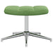 Relaxstoel met voetenbank fluweel lichtgroen