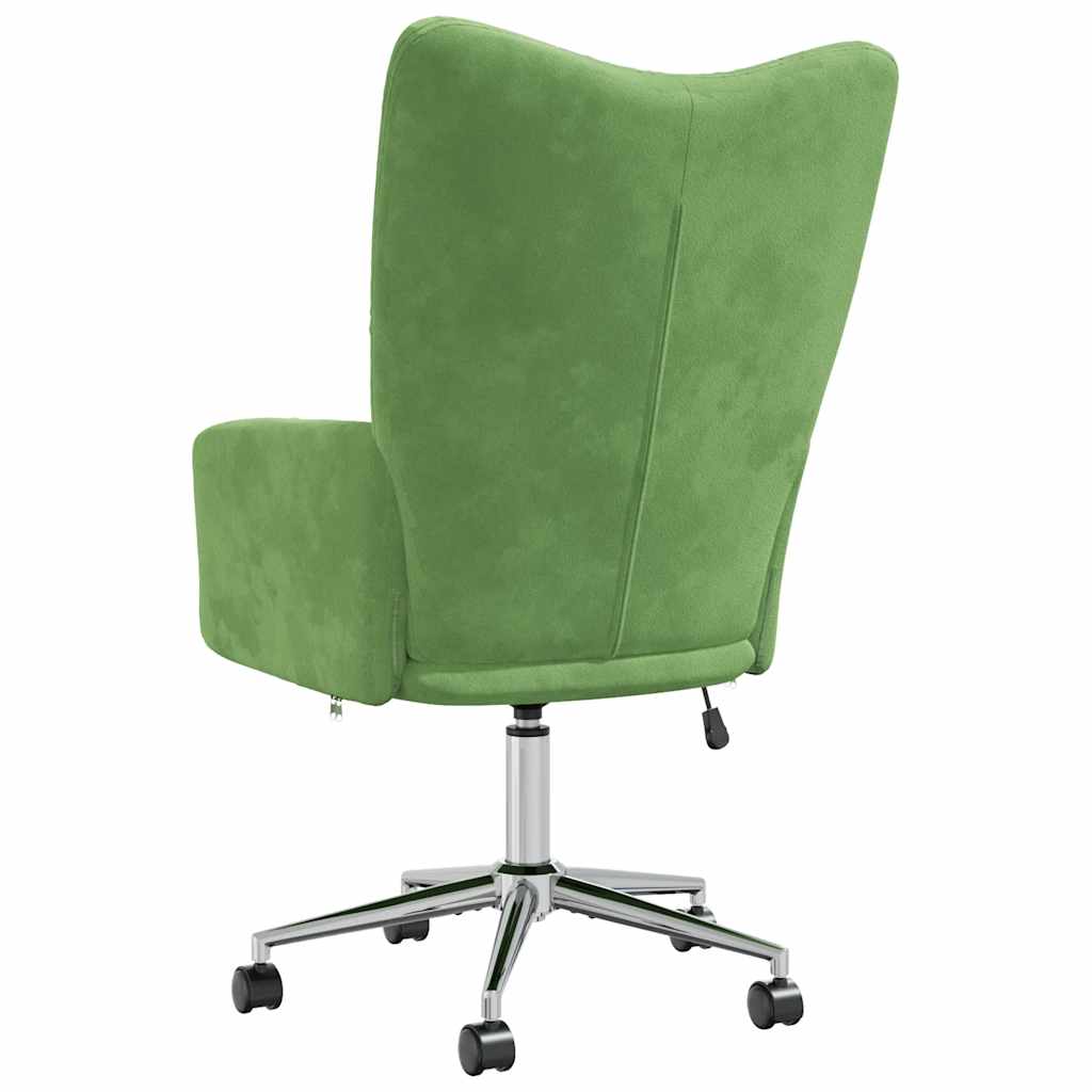 Relaxstoel fluweel lichtgroen