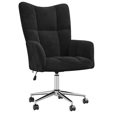 Relaxstoel fluweel zwart