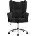 Relaxstoel fluweel zwart