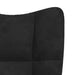 Relaxstoel fluweel zwart