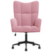 Relaxstoel fluweel roze