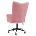 Relaxstoel fluweel roze