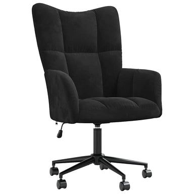 Relaxstoel fluweel zwart